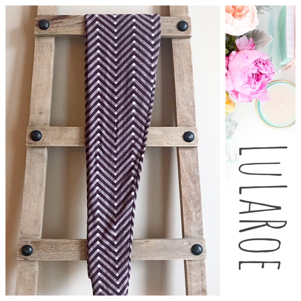 20% off 2/ LuLaRoe OS Leggings Maroon Chevron